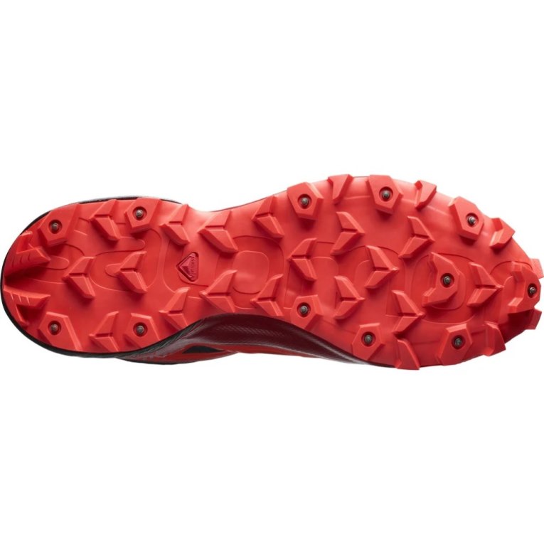 Black / Red Salomon Snowspike CSWP Men's Trail Running Shoes | IE JU9314